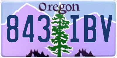 OR license plate 843IBV