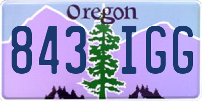 OR license plate 843IGG