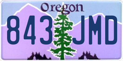 OR license plate 843JMD
