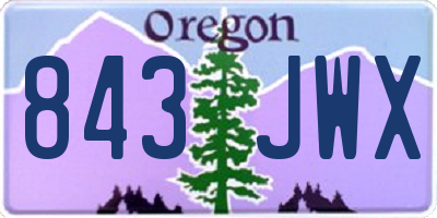 OR license plate 843JWX