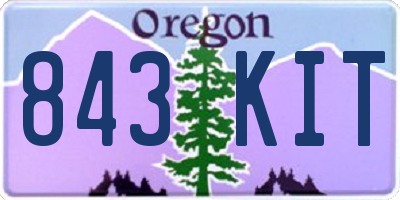 OR license plate 843KIT