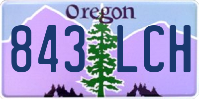 OR license plate 843LCH
