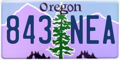 OR license plate 843NEA