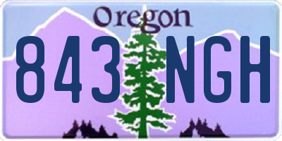 OR license plate 843NGH
