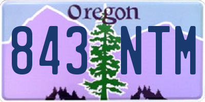OR license plate 843NTM