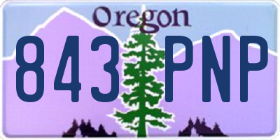 OR license plate 843PNP