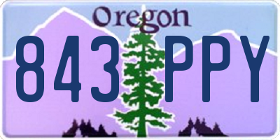 OR license plate 843PPY