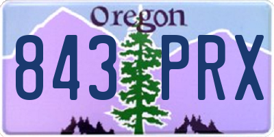 OR license plate 843PRX