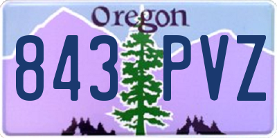 OR license plate 843PVZ