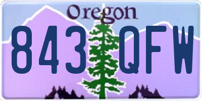 OR license plate 843QFW