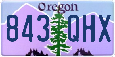 OR license plate 843QHX