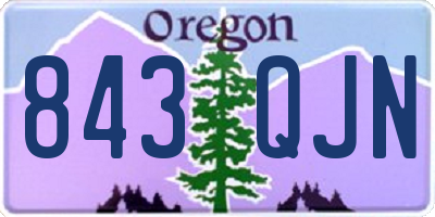 OR license plate 843QJN