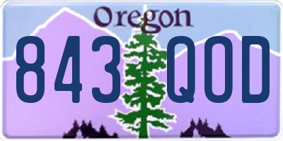 OR license plate 843QOD
