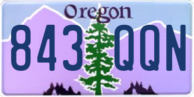 OR license plate 843QQN