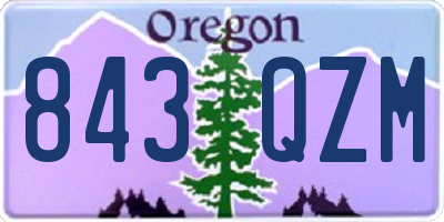 OR license plate 843QZM