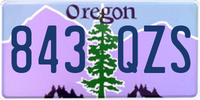 OR license plate 843QZS