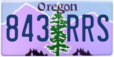 OR license plate 843RRS