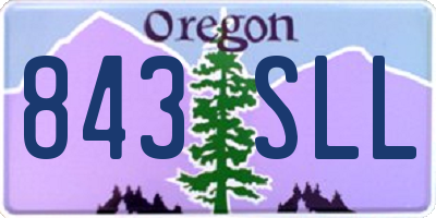 OR license plate 843SLL