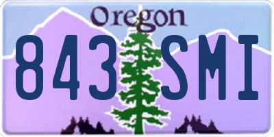 OR license plate 843SMI