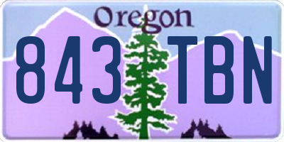 OR license plate 843TBN