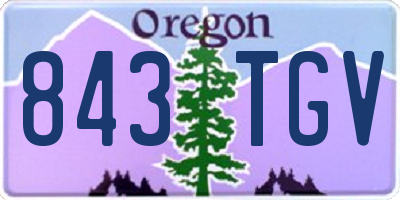 OR license plate 843TGV