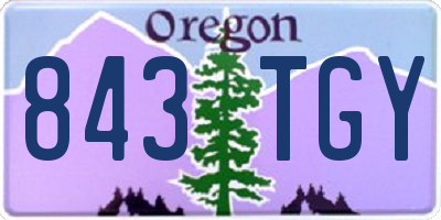 OR license plate 843TGY