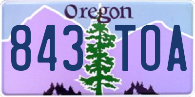 OR license plate 843TOA