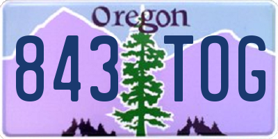 OR license plate 843TOG