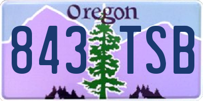 OR license plate 843TSB