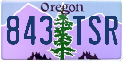 OR license plate 843TSR