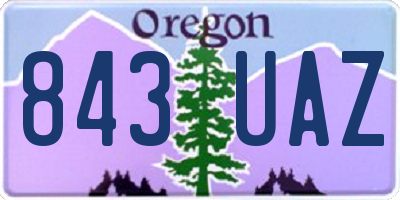 OR license plate 843UAZ