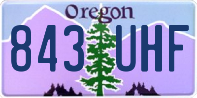 OR license plate 843UHF