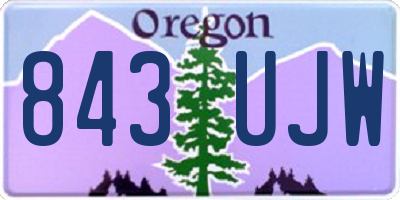 OR license plate 843UJW