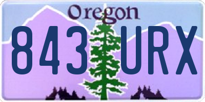 OR license plate 843URX