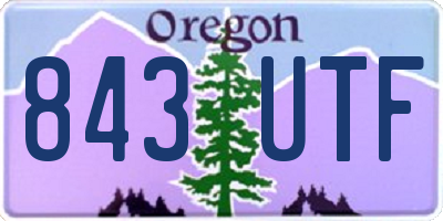 OR license plate 843UTF