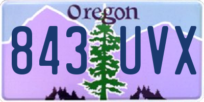 OR license plate 843UVX