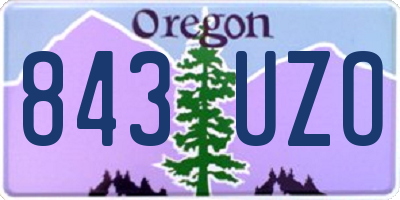 OR license plate 843UZO