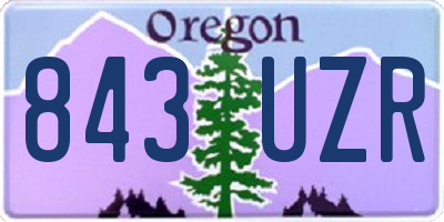 OR license plate 843UZR
