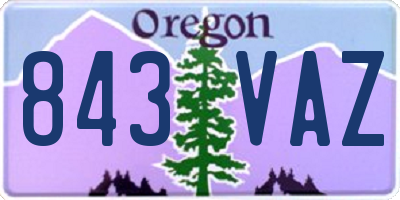 OR license plate 843VAZ