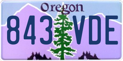 OR license plate 843VDE