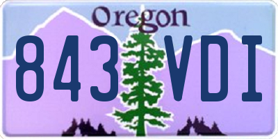 OR license plate 843VDI