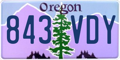 OR license plate 843VDY