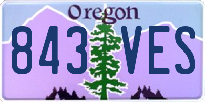 OR license plate 843VES