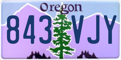 OR license plate 843VJY