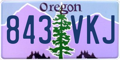 OR license plate 843VKJ