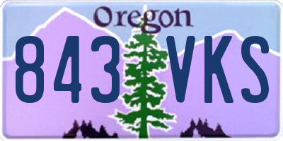 OR license plate 843VKS