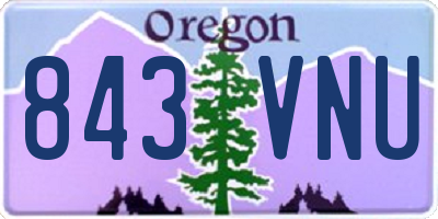 OR license plate 843VNU