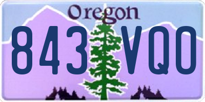OR license plate 843VQO