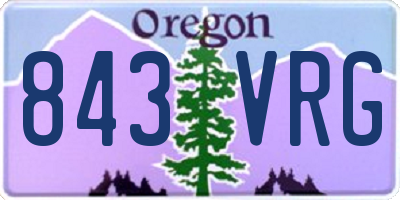OR license plate 843VRG