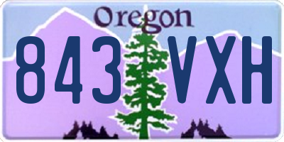 OR license plate 843VXH